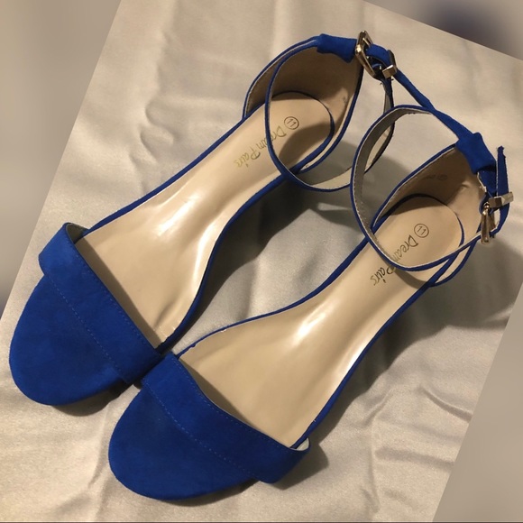 Shoes - Deep Blue Wedges